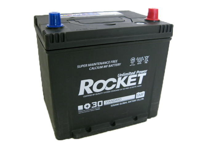 Акумулятор Rocket 65Ah 590A R+ Asia SMF 75D23L