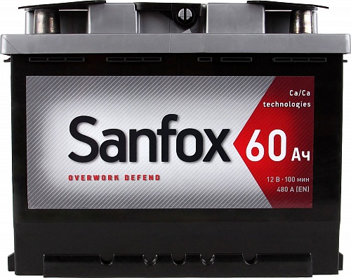 Акумулятор Sanfox 60Ah 480A R+