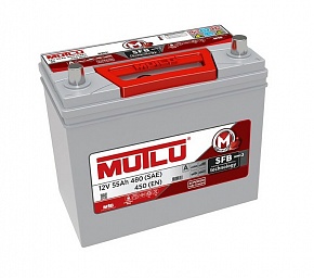 Акумулятор Mutlu Silver Calcium 55Ah 480A R+ Asia узкая
